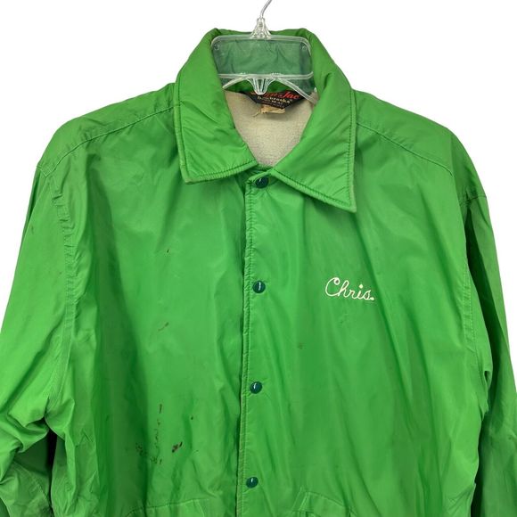 Pla-Jac by Dunbrooke Vtg Jacket Green Mehlville High School Sz Medium Chris USA - Picture 3 of 16